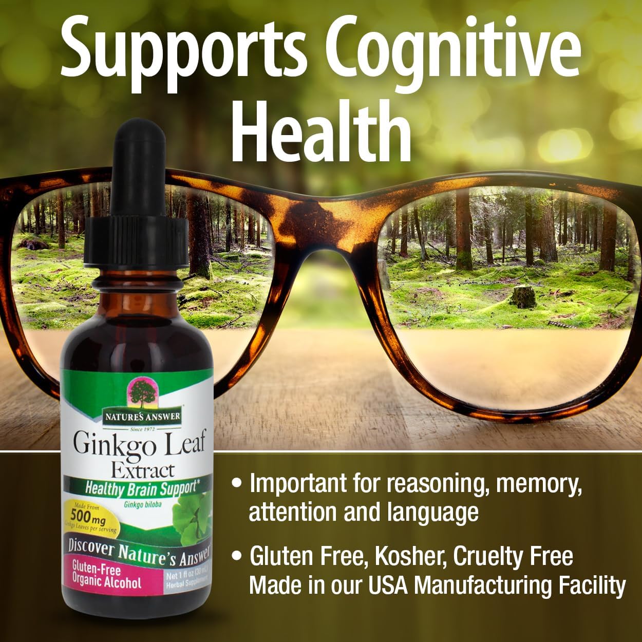 Nature’s Answer Ginkgo Biloba Leaf Liquid Extract - 30ml