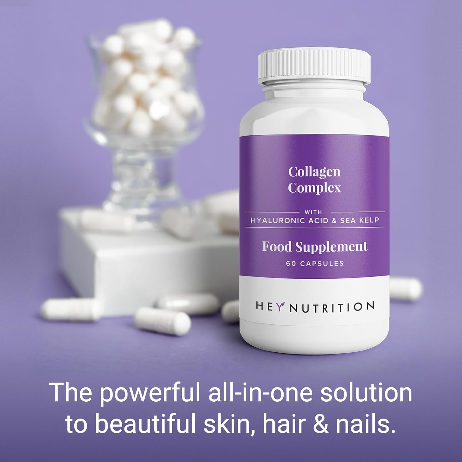 Hey Nutrition Collagen Complex, Biotin & Vitamin C - 60 Capsules
