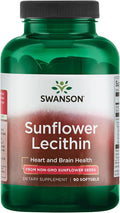 Lecitina di Girasole Swanson 90 Softgel | Non OGM | Salute di Cuore e Cervello