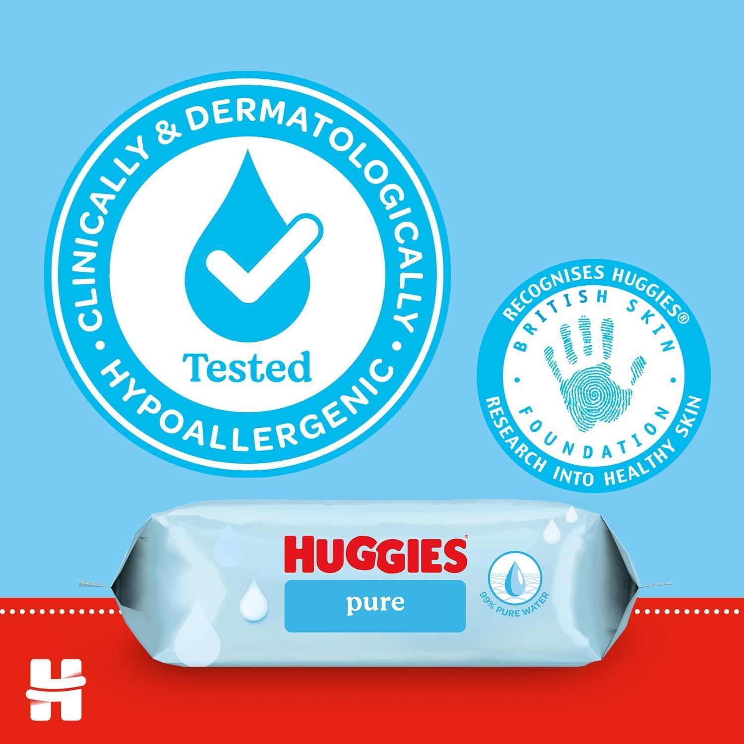 Huggies Pure Baby Wipes Maxi Pack 12 x 60 Wipes