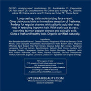 Urtekram Men Face Cream with Cork Oak and Salicylic Acid 75ml tube ingredients