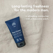 Urtekram Men Face Cream with Cork Oak and Salicylic Acid 75ml tube for everyday facial skincare