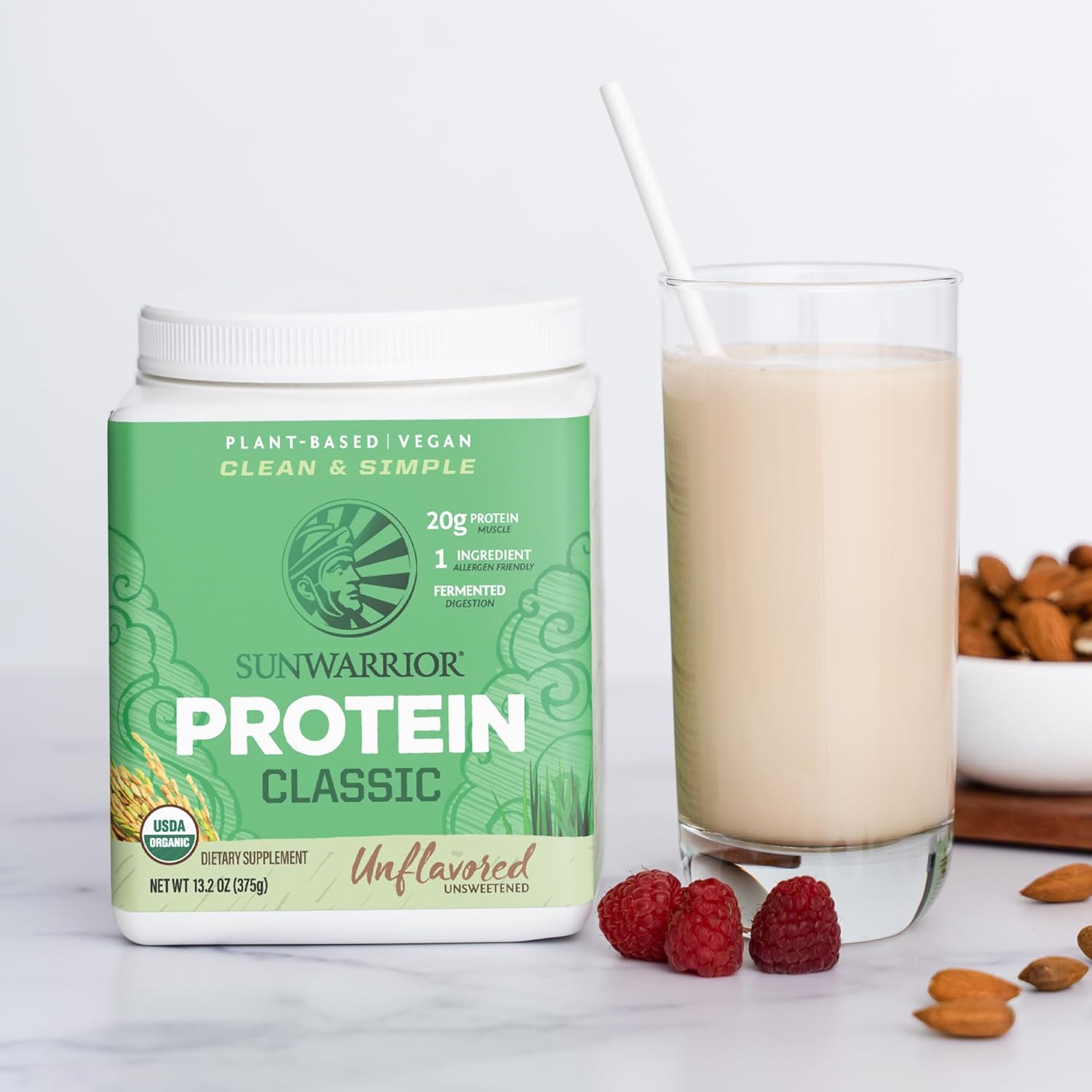 Sunwarrior Organic Brown Rice Protein Powder, Unflavoured