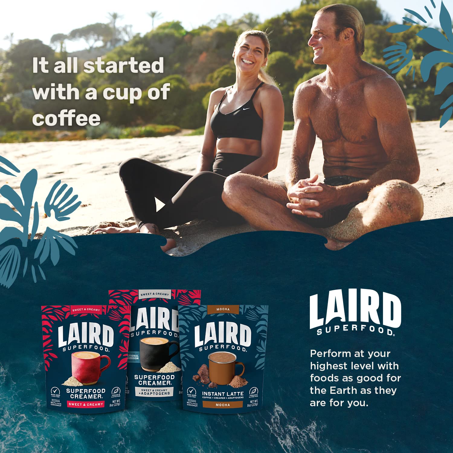 Laird Superfood Reduced Sugar Instant Latte Non-Dairy - 227g other variants.