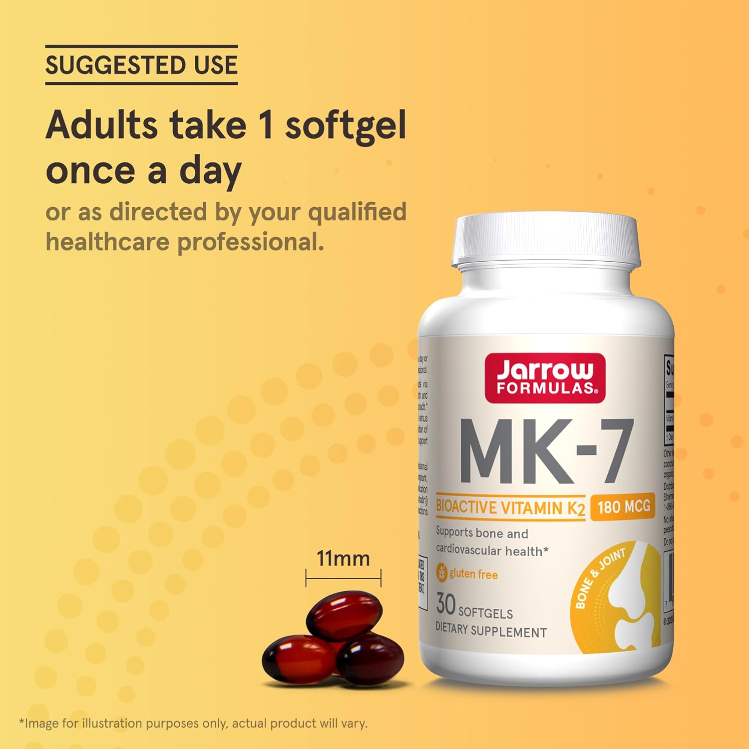 How to Use Image: Jarrow Formulas Vitamin K2 MK-7 90mcg softgels usage instructions 30 count