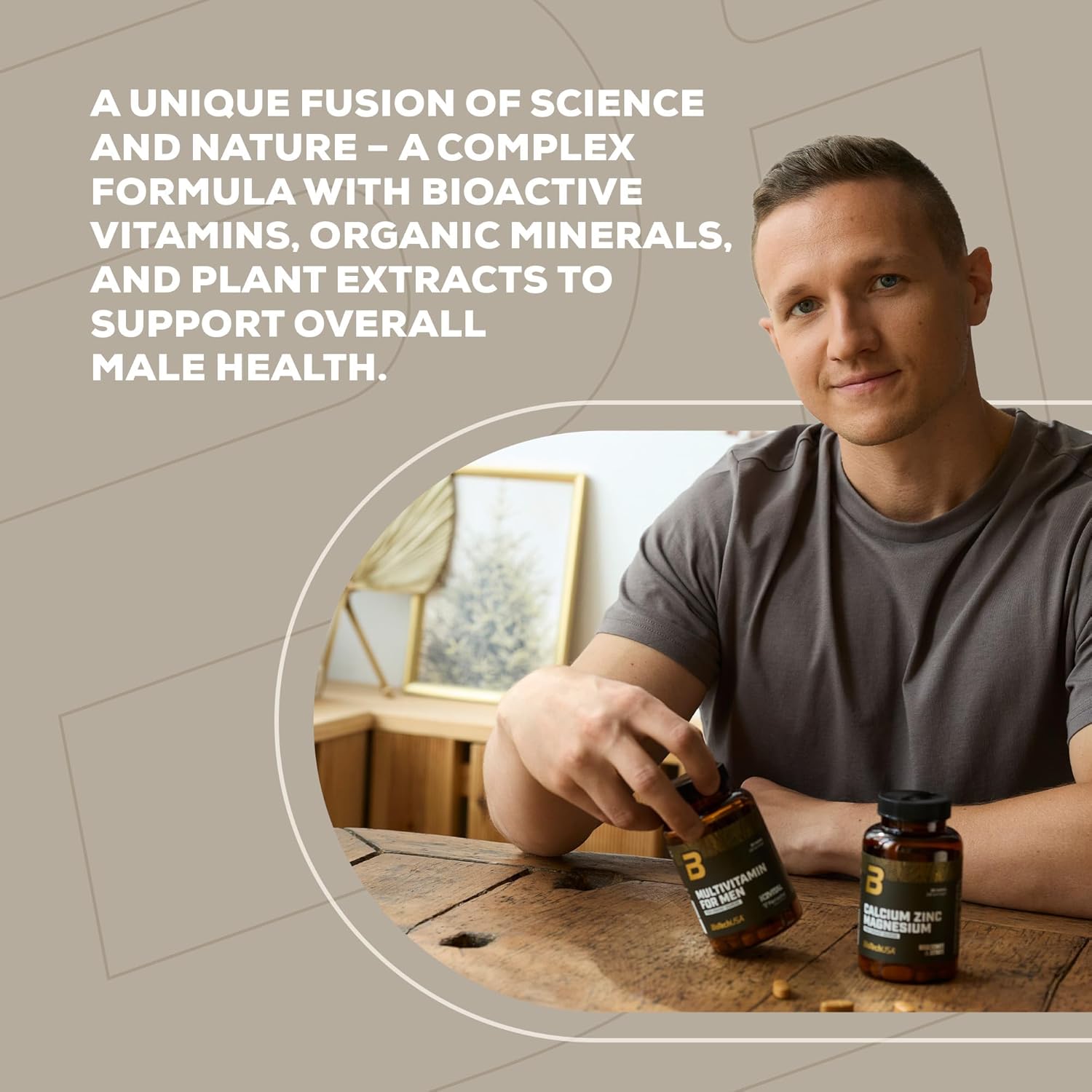 BioTechUSA Multivitamin for Men tablets daily use bottle 60 count quantity