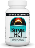 Compresse Source Naturals Betaine HCL 650mg con Pepsina - 90 pezzi