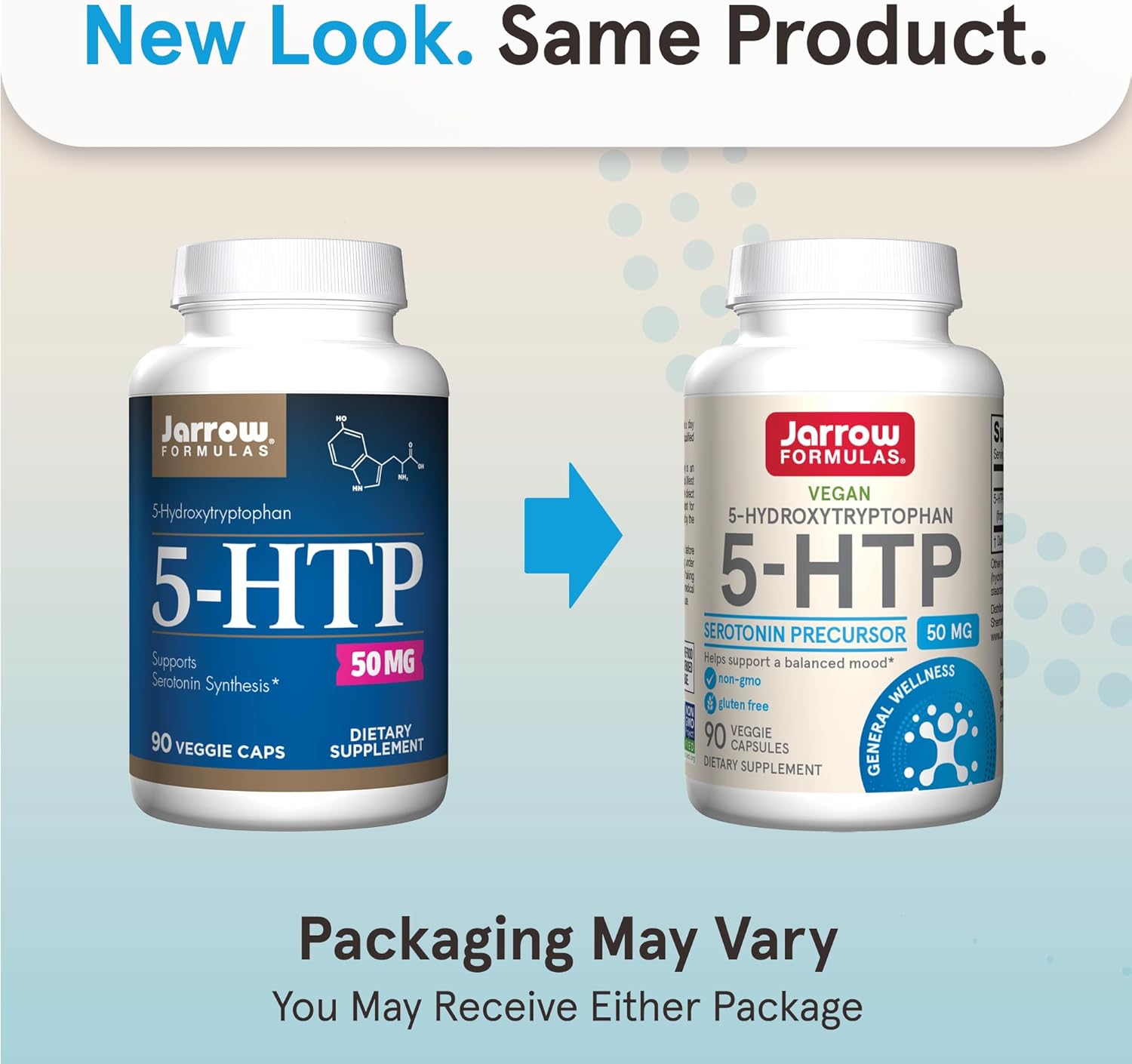 Jarrow Formulas 5-HTP 50mg Veggie Capsules - 90 Count new look