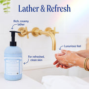 Dr. Bronner's Baby Unscented 4-in-1 Organic Sugar Pump Soap 355ml pump bottle application