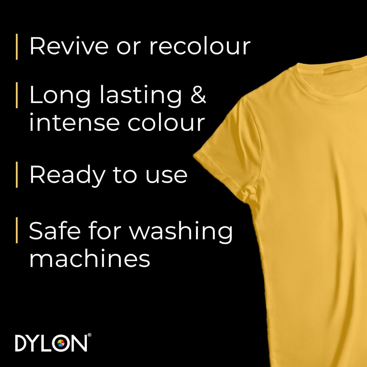 Dylon All-in-1 Washing Machine Fabric Dye Pod Sunflower Yellow 350g used for clothing and home textiles