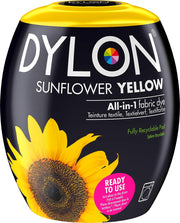 Dylon All-in-1 Washing Machine Fabric Dye Pod Sunflower Yellow 350g packaging