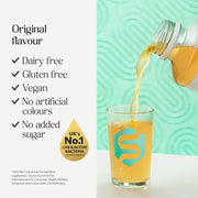 Symprove Liquid Probiotic Original Flavour 4 x 500ml probiotic drink pouring dairy free gluten free vegan