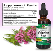 Nature’s Answer Valerian Root liquid extract supplement facts 60ml bottle