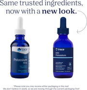Trace Minerals Ionic Potassium 99mg Liquid Drops - 59ml new look