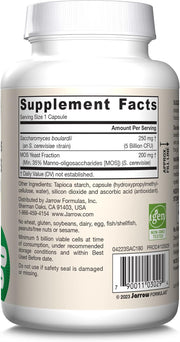 Jarrow Formulas Saccharomyces Boulardii + MOS 5B CFU 180 Capsules barcode