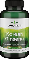 Swanson Integratore di Ginseng Coreano 250 mg - 300 Capsule