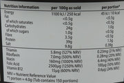 Marmite Yeast Extract Vegan Spread ingredients label plastic tub 600g
