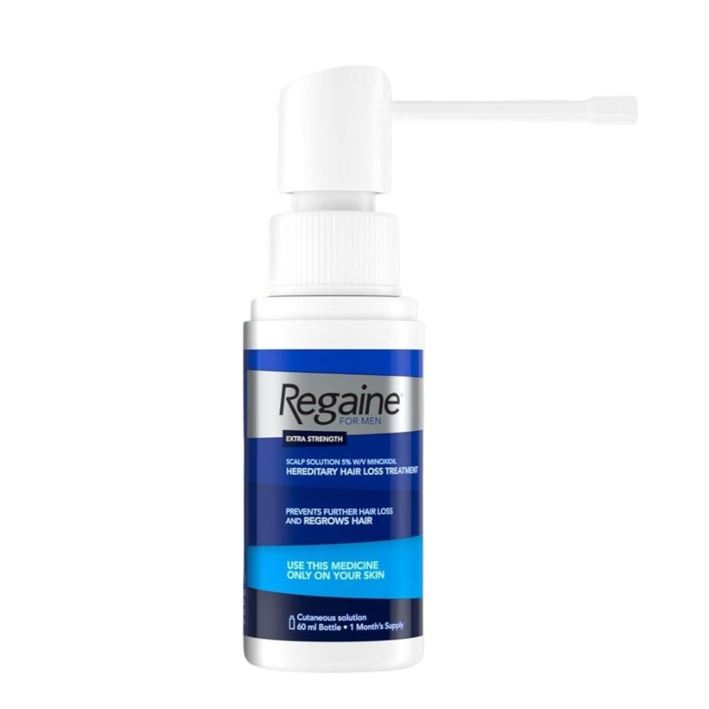 Regaine per Uomo – Soluzione per Cuoio Capelluto Extra Forte, 5% Minoxidil, Fornitura per 3 Mesi, 3 Flaconi da 60 mL
