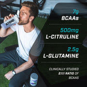 Supplement facts & ingredients image: XTEND Original BCAA Powder Blackcurrant supplement facts ingredients tub powder 432g 30 servings
