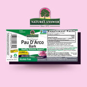 Nature’s Answer Pau D’Arco alcohol-free bark extract 30ml barcode