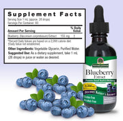 Nature's Answer Blueberry Fruit Extract 60ml supplement facts and directions