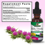Nature’s Answer Milk Thistle liquid extract supplement facts 30ml bottle