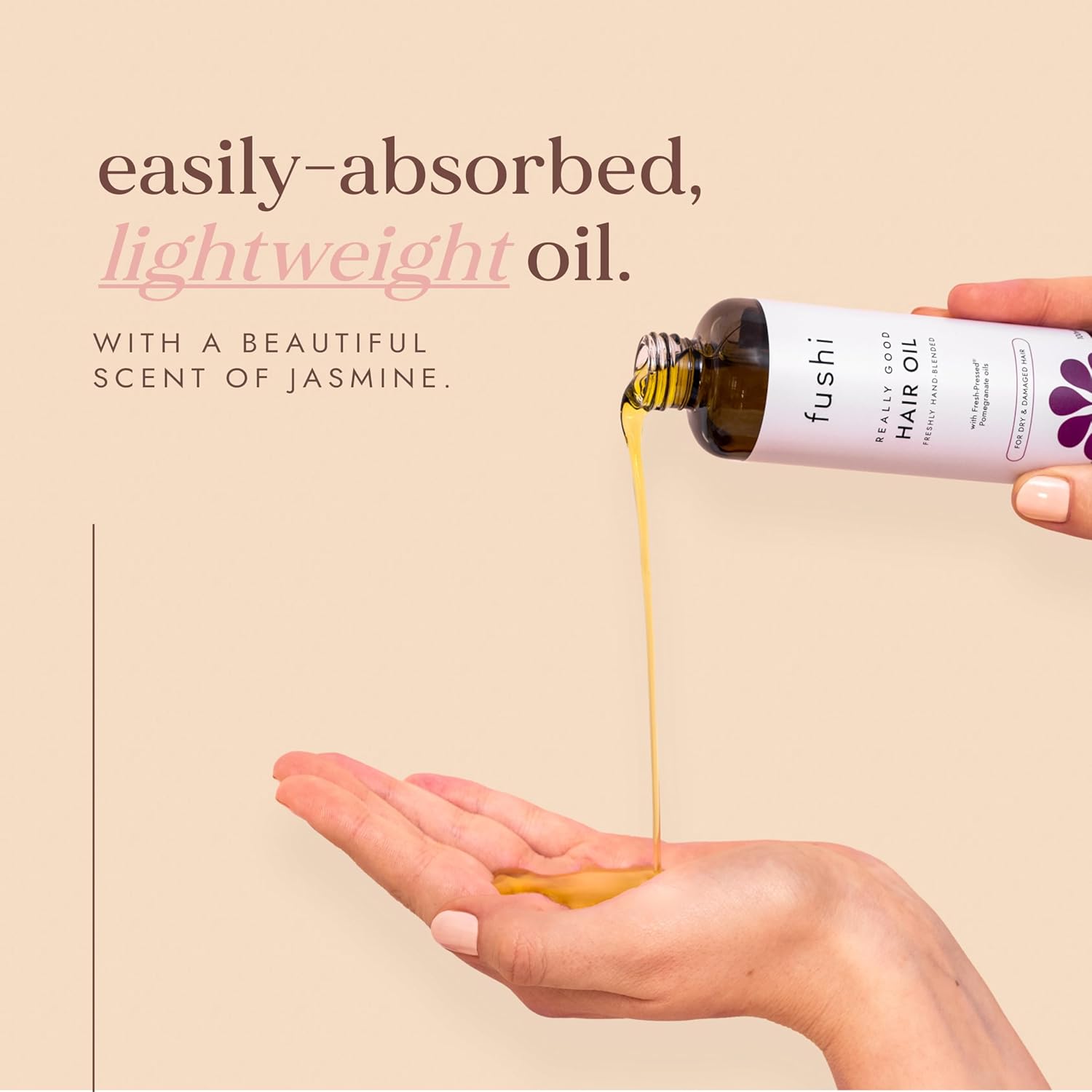 Fushi Really Good Hair Oil 100 ml | Ayurvedic Blend with Brahmi & Neem for Dry & Damaged Hair