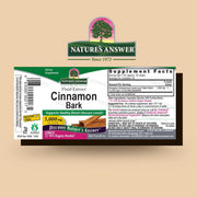Nature’s Answer Cinnamon bark liquid extract low alcohol 30ml barcode