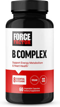 Force Factor Vitamin B Complex - 8 Essential B Vitamins - 60 Capsules