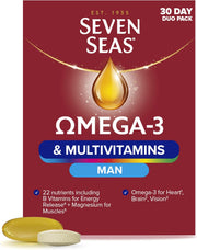 Seven Seas Omega-3 & Multivitamins for Men - 30-Day Duo Pack