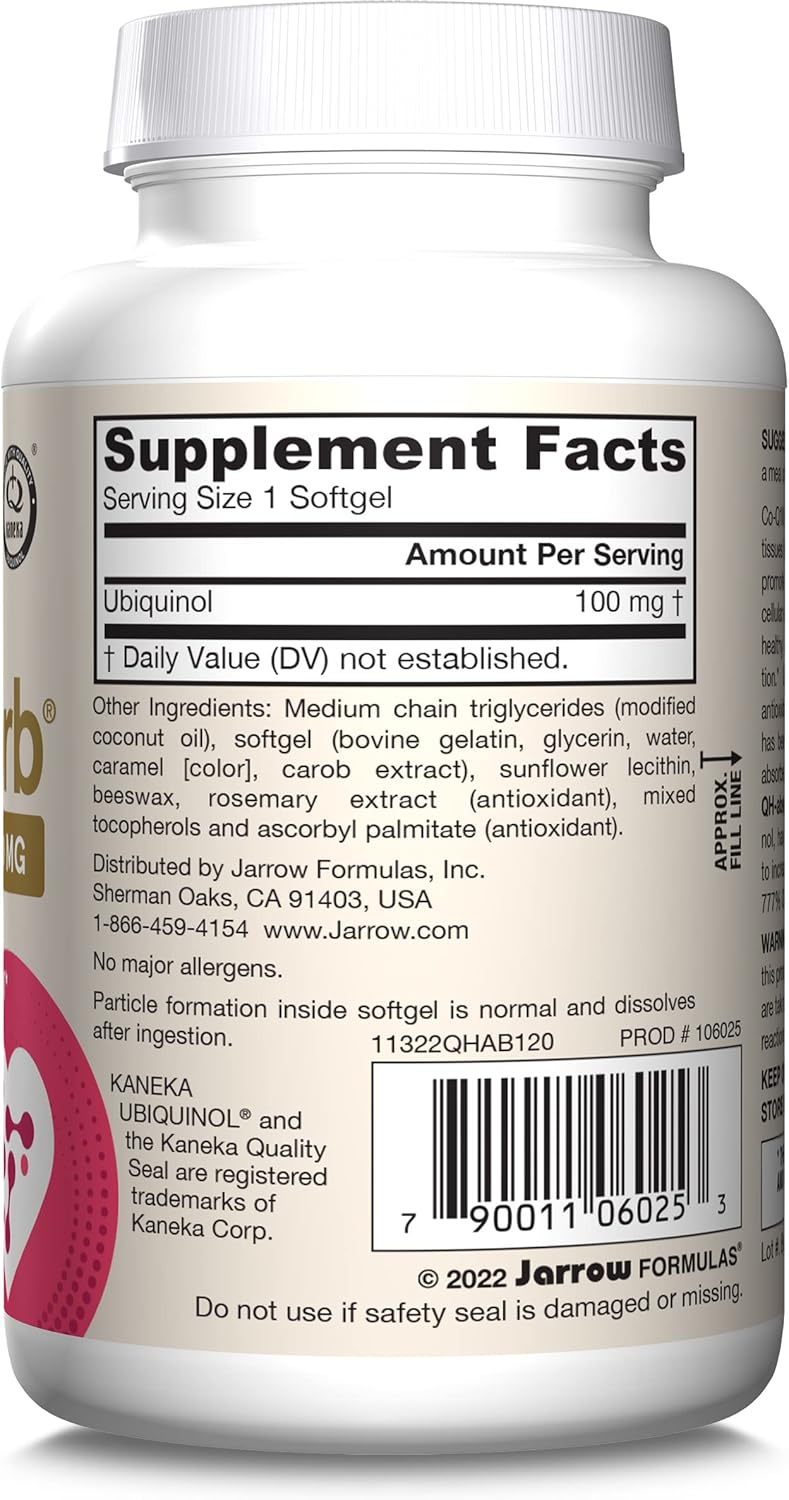 Barcode Image: Jarrow Formulas Ubiquinol QH-Absorb 100mg softgels barcode 120 count