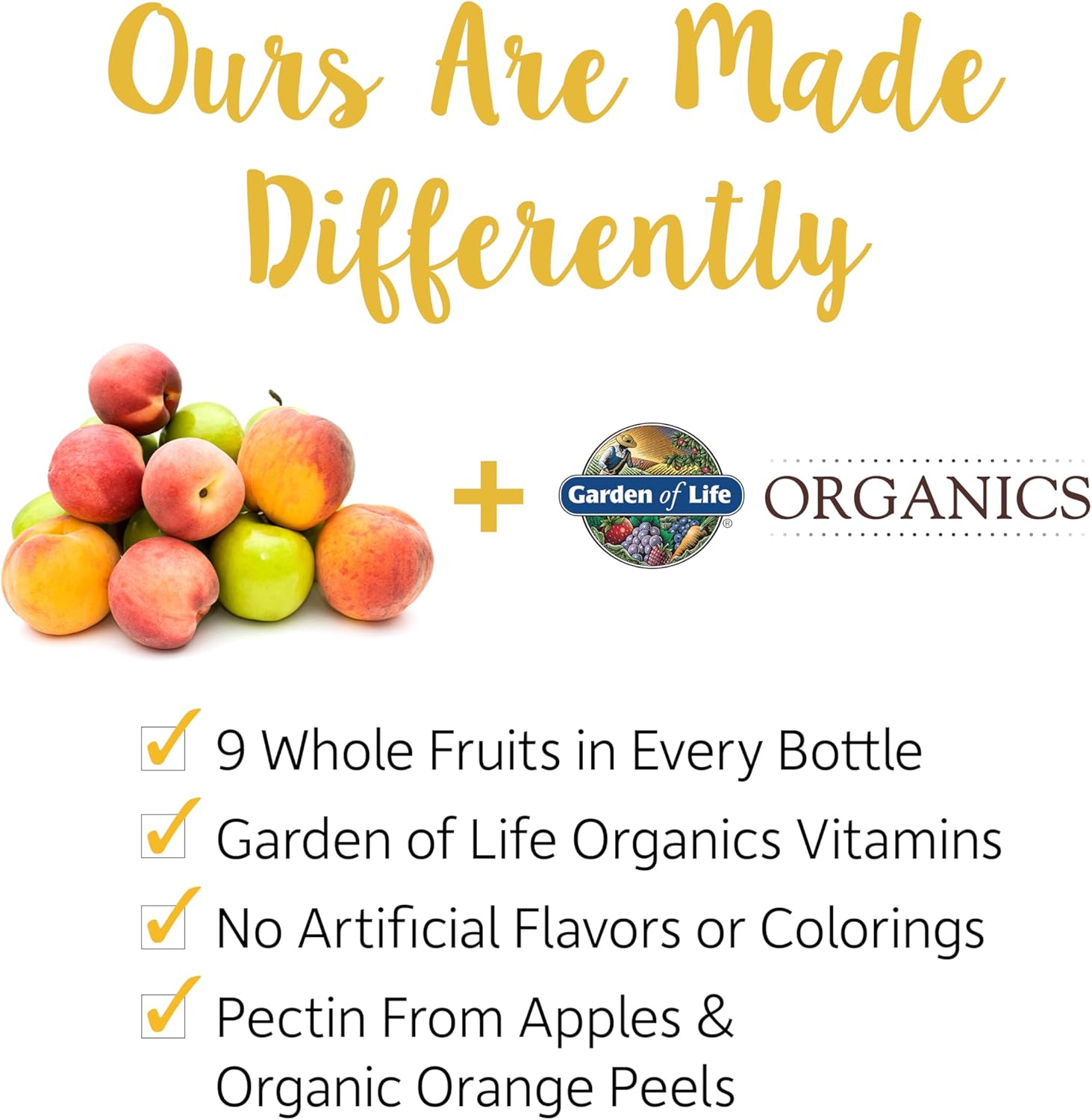 Garden of Life Kids Multi Gummies - Organic Fruit Flavor, 120 Count