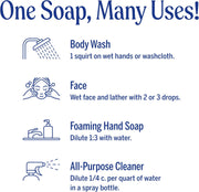 Dr. Bronner's Eucalyptus Pure-Castile Liquid Soap bottle, eucalyptus scent, 945ml, how to use