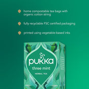 Pukka Organic Three Mint Herbal Tea 32g - 20 Sachets