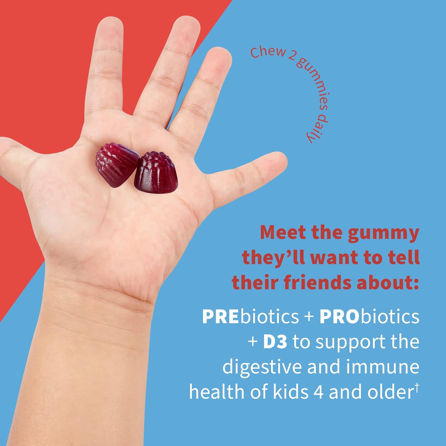 Garden of Life kids strawberry probiotic gummies chewable supplement bottle 60 gummies