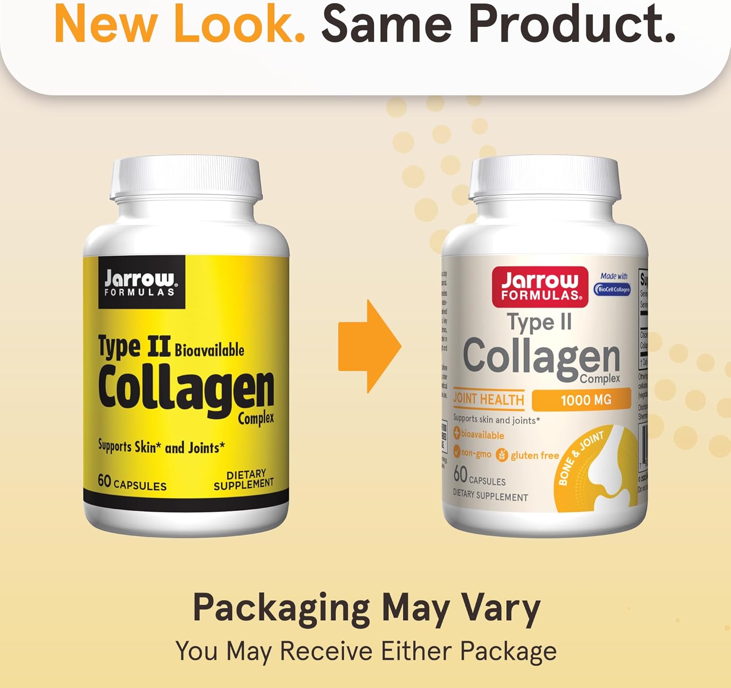 Jarrow Formulas Type II Collagen Complex 1000mg Capsules - 60 Count new look
