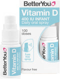 BetterYou Vitamin D 400 IU Infant Oral Spray, Flavour Free - 15ml