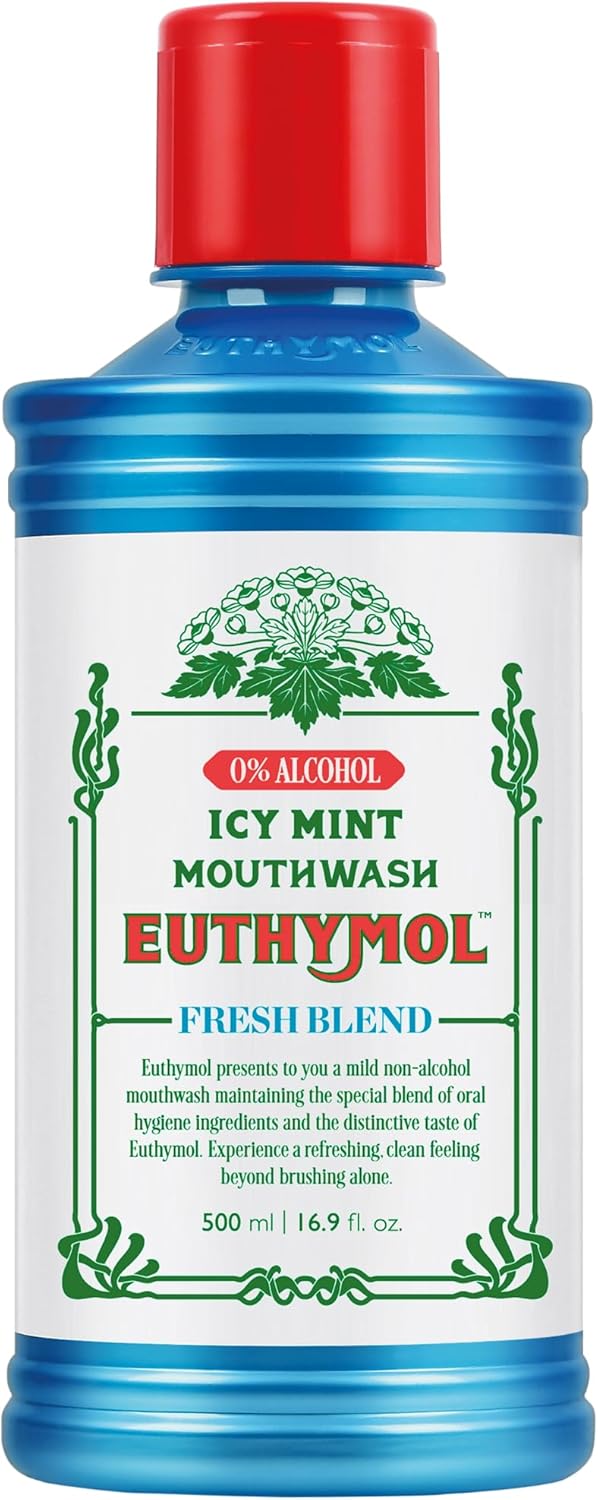 Euthymol Mouthwash ICY Mint Fluoride & Alcohol-Free – 500ml