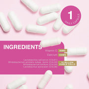Supplement Facts & Ingredients Image: ProVen probiotics pregnancy ingredients label 30 capsules box