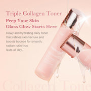 Medicube Triple Collagen Toner bottle packaging facial toner 140ml skincare routine lifestyle image