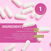 Supplement Facts & Ingredients Image: ProVen probiotics women ingredients label 30 capsules box