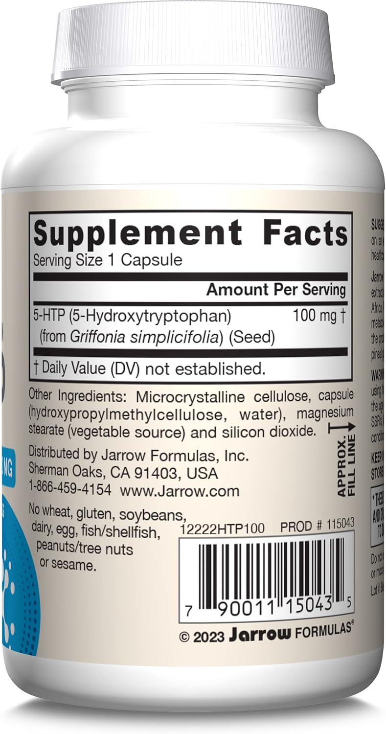 Barcode Image: Jarrow Formulas 5-HTP 100mg veggie capsules barcode 60 count