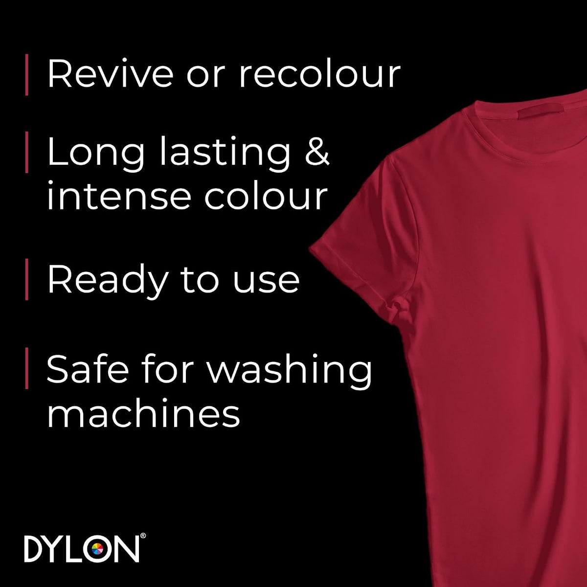 Dylon All-in-1 Washing Machine Fabric Dye Pod Tulip Red 350g used for clothing and home textiles