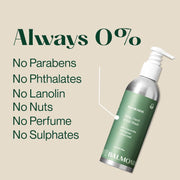 Supplement facts: Balmonds Body Hand and Hair Wash 200ml ingredients herbal extracts calendula chamomile nettle