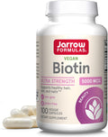 Capsule Vegetali Jarrow Formulas Biotina 5000 mcg - 100 Pezzi