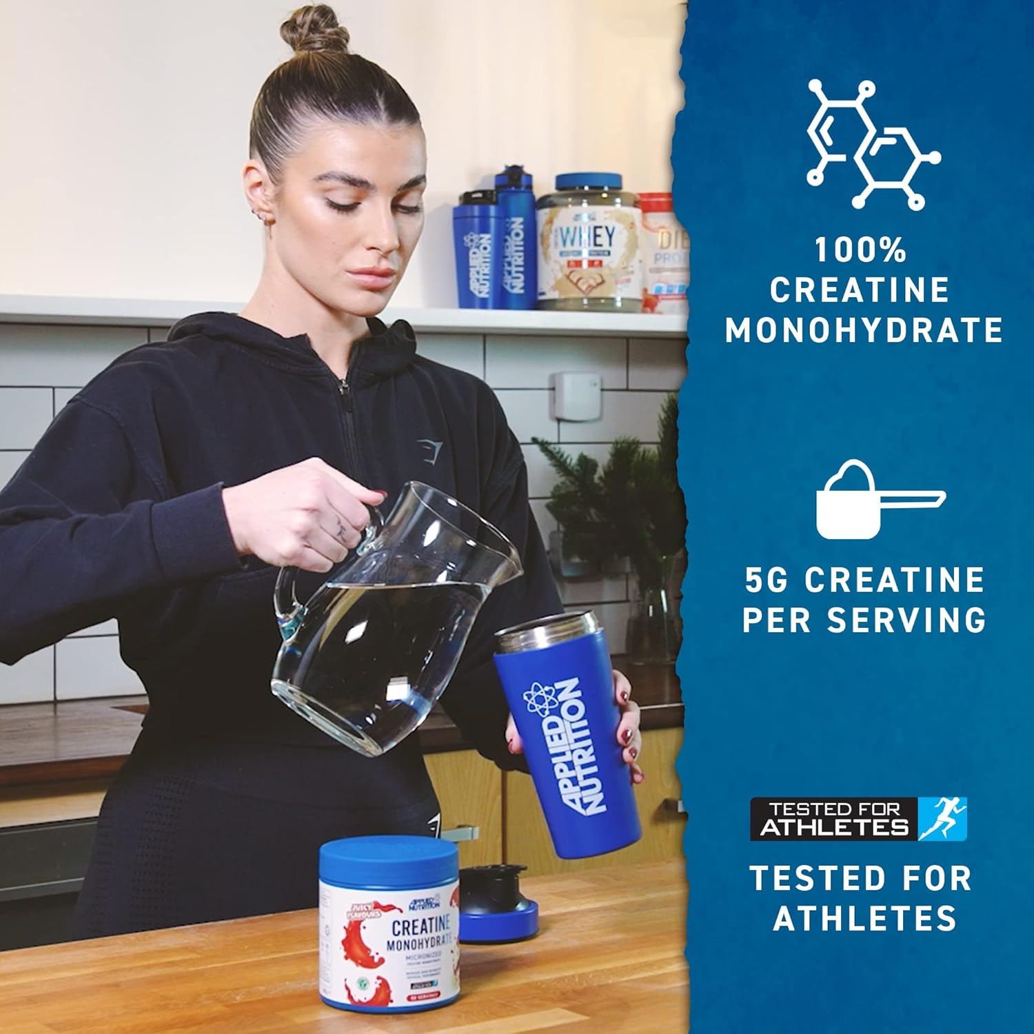 Applied Nutrition Creatine Monohydrate micronized powder 1kg fitness lifestyle image