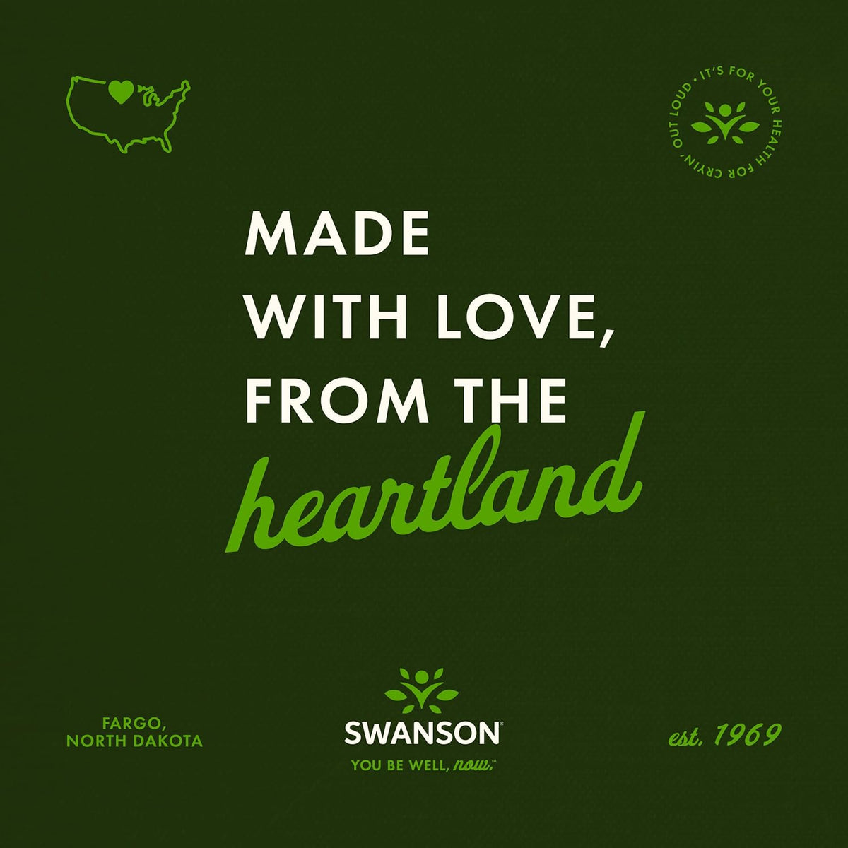Swanson Full Spectrum Fo-Ti He-Shou-Wu 500mg 60 Capsules made with love from the heartland Swanson brand infographic