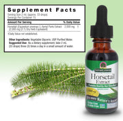 Nature's Answer Horsetail Herb Extract 30ml supplement facts and directions