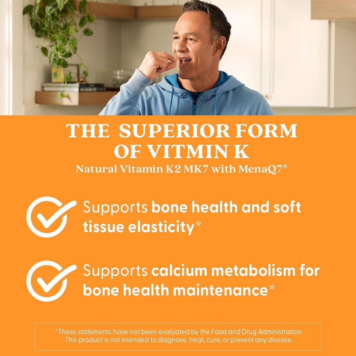 Doctor's Best Vitamina K2 Naturale MK-7 con MenaQ7, 100 mcg, 60 Capsule Vegetali