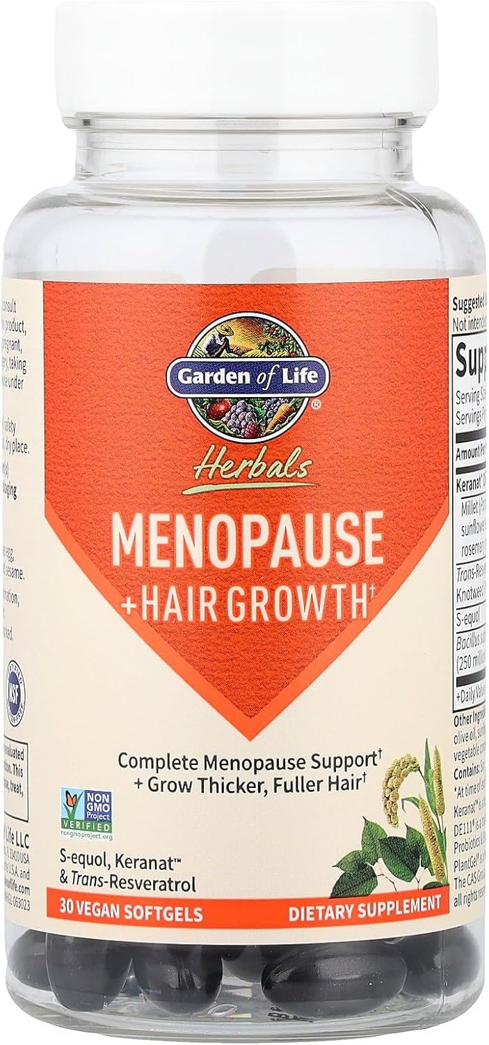 Garden of Life Herbals Women's Wellness Softgels bottle, berry flavour, 30 count.